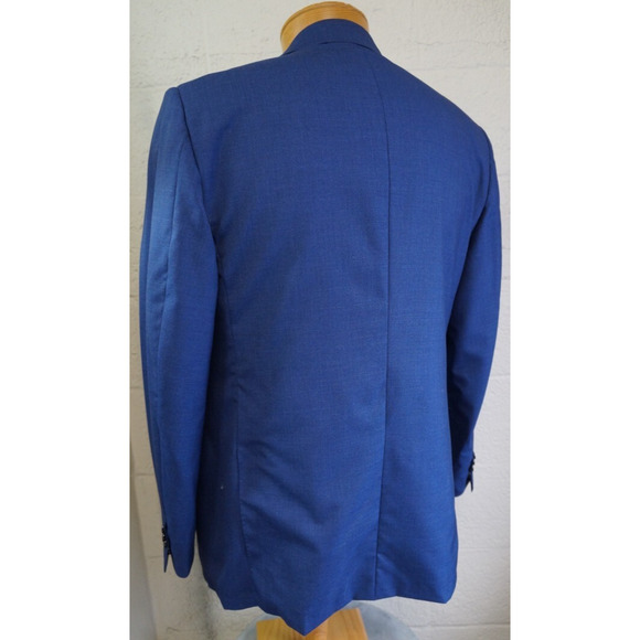 BELVEST Italy Suit Men's 46R 40x30 Striped Flannel Super 120's Wool Dual Vents - Picture 4 of 15